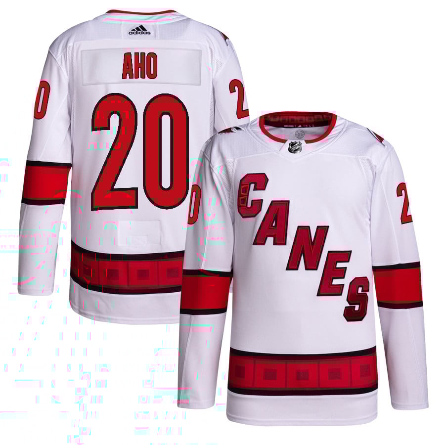 Sebastian Aho 20 Carolina Hurricanes Away Primegreen Jersey - Men, White - JS877 