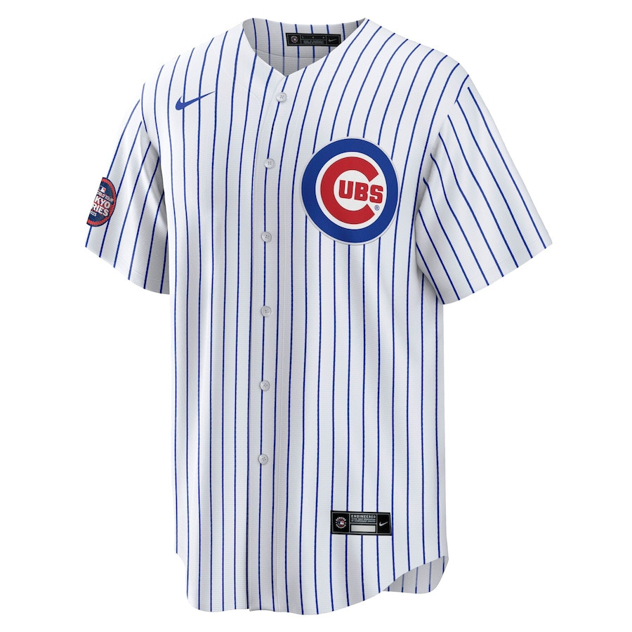Alternative view of Seiya Suzuki 27 Chicago Cubs 2025 MLB World Tour: Tokyo Series Home Player Men Jersey - White