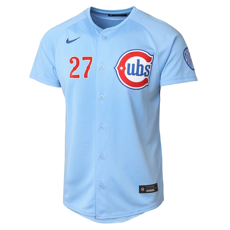 Alternative view of Seiya Suzuki 27 Chicago Cubs Limited Alternate 2 YOUTH Jersey - Baby Blue