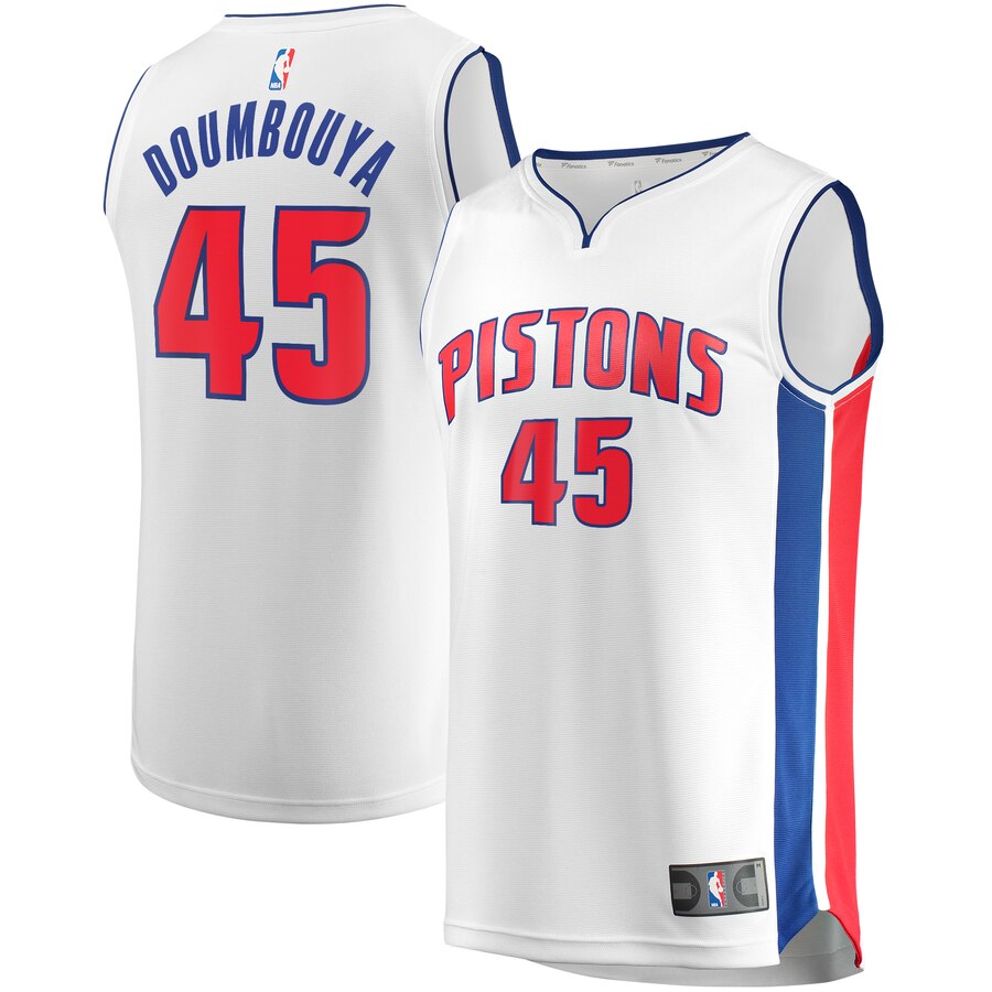 Sekou Doumbouya Detroit Pistons Fanatics Branded Fast Break Replica Jersey White - Association Edition
