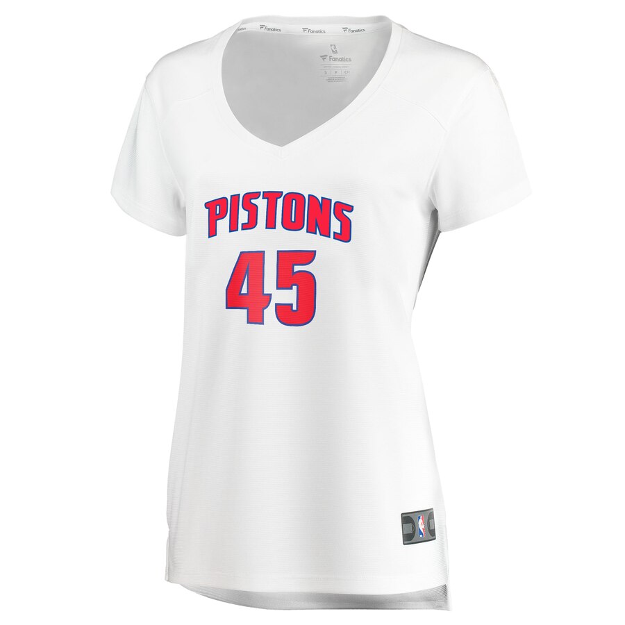 Alternative view of Sekou Doumbouya Detroit Pistons Fanatics Branded Women's Fast Break Replica Jersey White - Association Edition