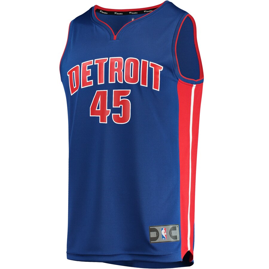 Alternative view of Sekou Doumbouya Detroit Pistons Fanatics Branded Youth Fast Break Replica Jersey Royal - Icon Edition