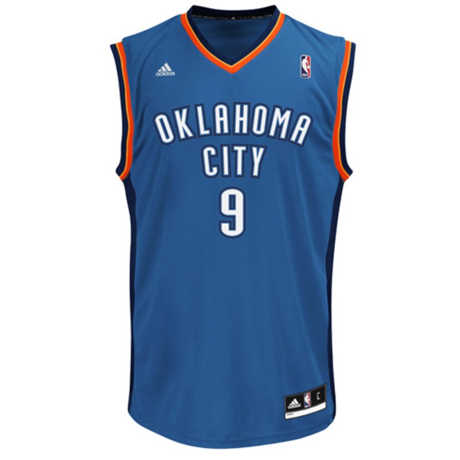 Alternative view of Serge Ibaka Oklahoma City Thunder Adidas Youth Replica Road Jersey - Light Blue