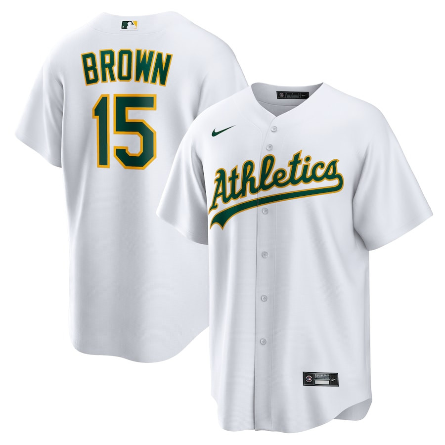 Seth Brown 15 Oakland Athletics Home Men Jersey - White 