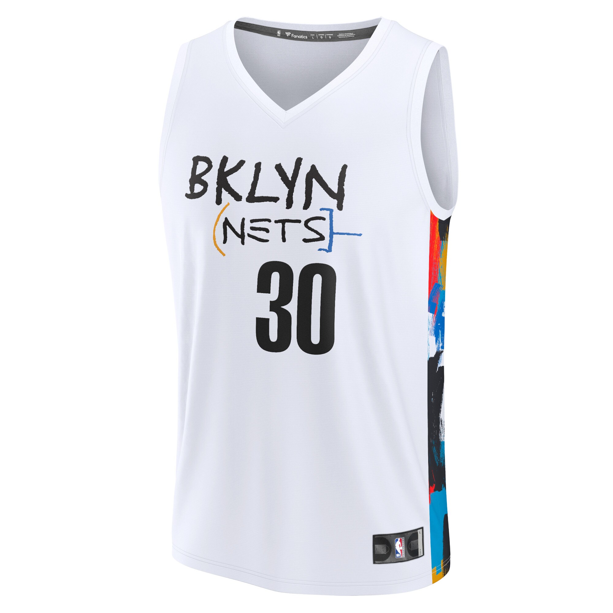 Alternative view of Seth Curry Brooklyn Nets Fanatics Fastbreak Jersey - City Edition - White