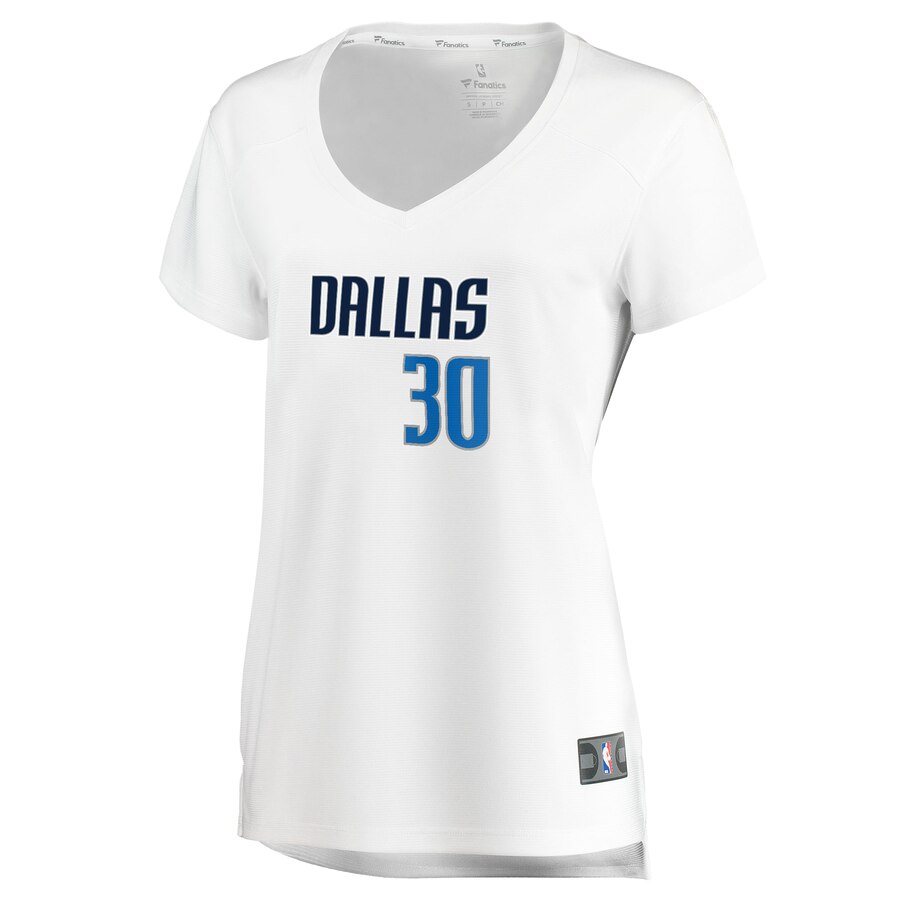 Alternative view of Seth Curry Dallas Mavericks Fanatics Branded Women's Fast Break Player Replica Jersey - Association Edition - White