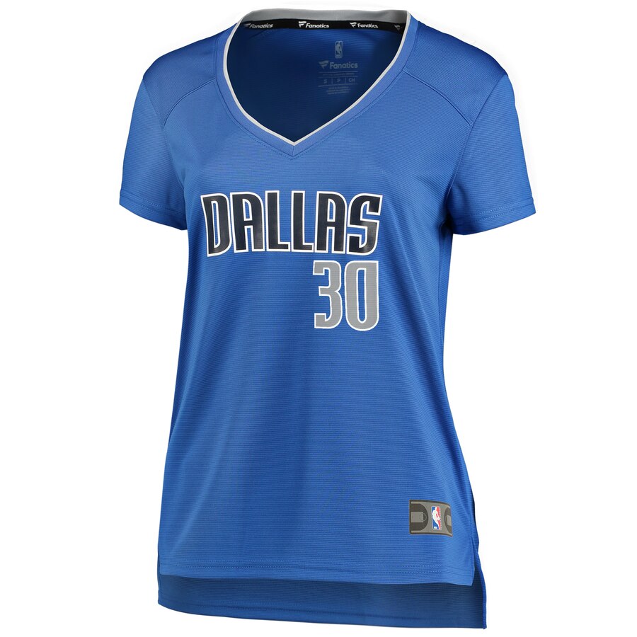 Alternative view of Seth Curry Dallas Mavericks Fanatics Branded Women's Fast Break Player Replica Jersey - Icon Edition - Blue