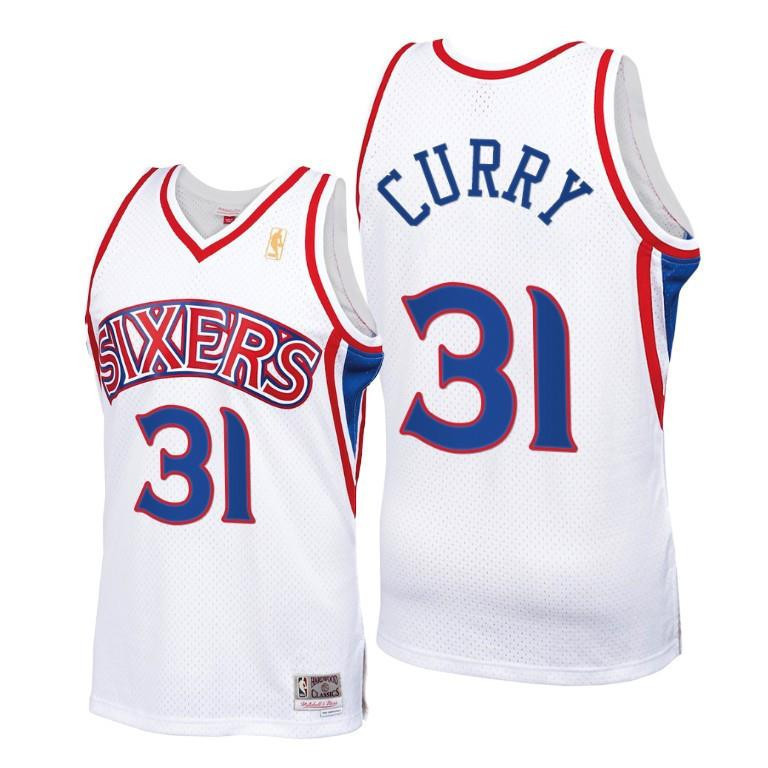 Seth Curry Philadelphia 76ers White Throwback 90s Jersey HWC Swingman - Men Jersey - JS540 