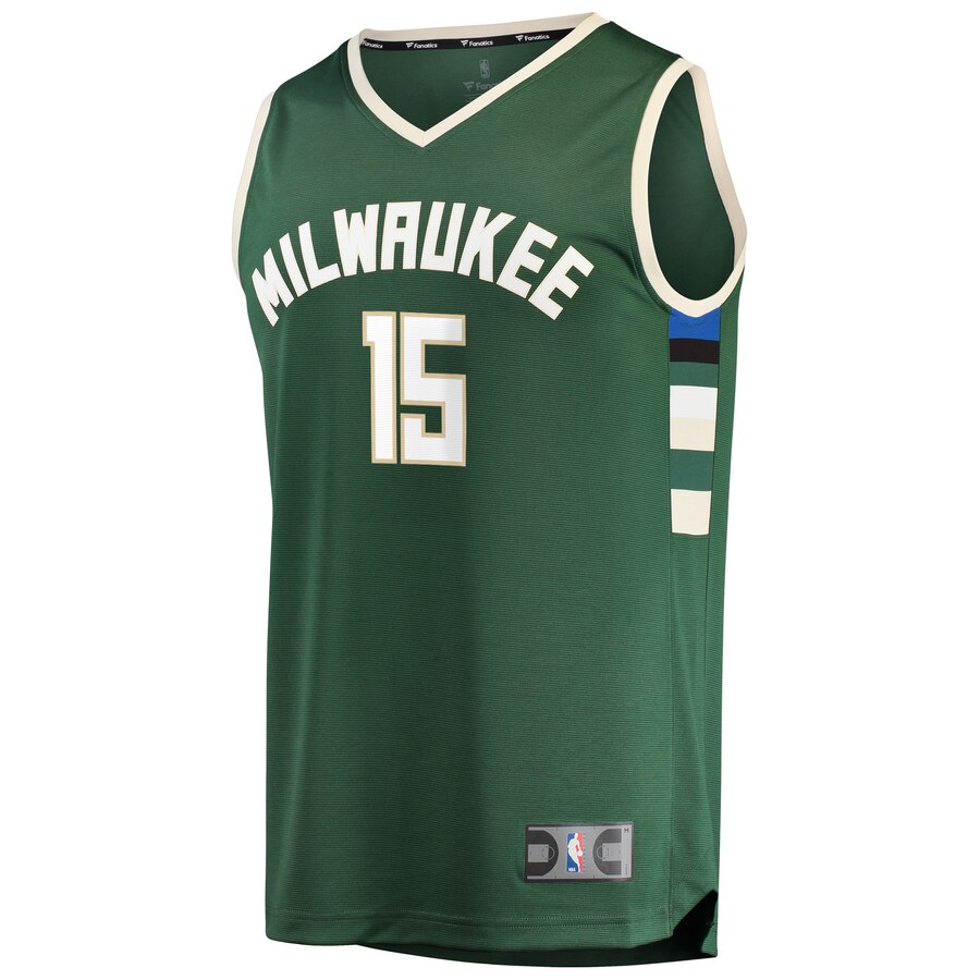 Alternative view of Shabazz Muhammad Milwaukee Bucks Fanatics Branded Youth Fast Break Player Jersey Green - Icon Edition