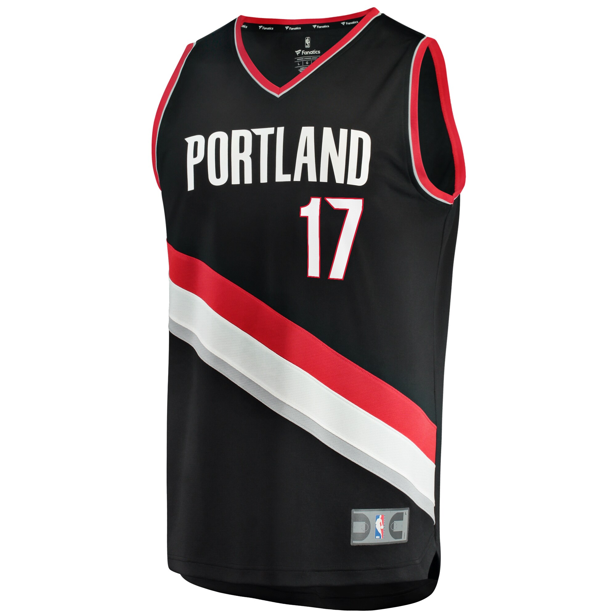 Alternative view of Shaedon Sharpe Portland Trail Blazers Fanatics Fast Break Replica Player Jersey - Icon Edition - Black