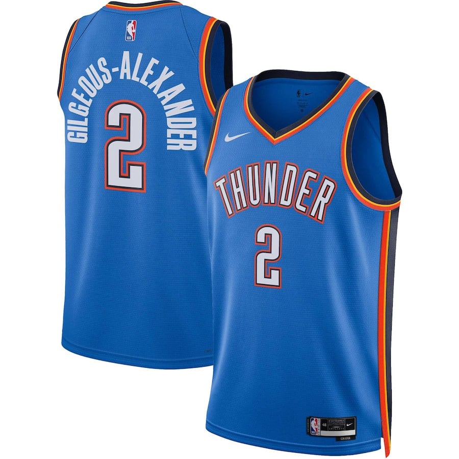 Shai Gilgeous-Alexander 2 Oklahoma City Thunder Unisex Swingman Jersey - Icon Edition - Blue - JS217 