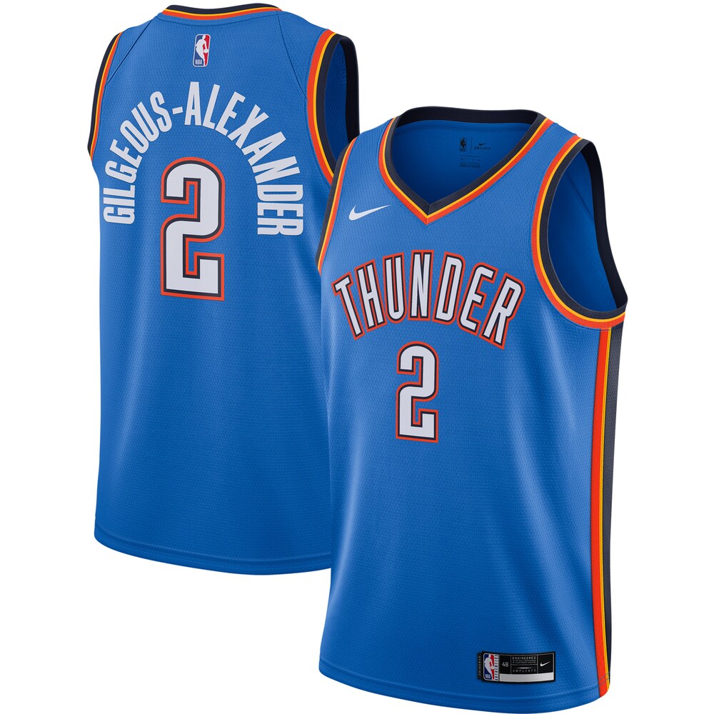 Shai Gilgeous-alexander Oklahoma City Thunder 2020/21 Swingman Jersey - Blue - Icon Edition