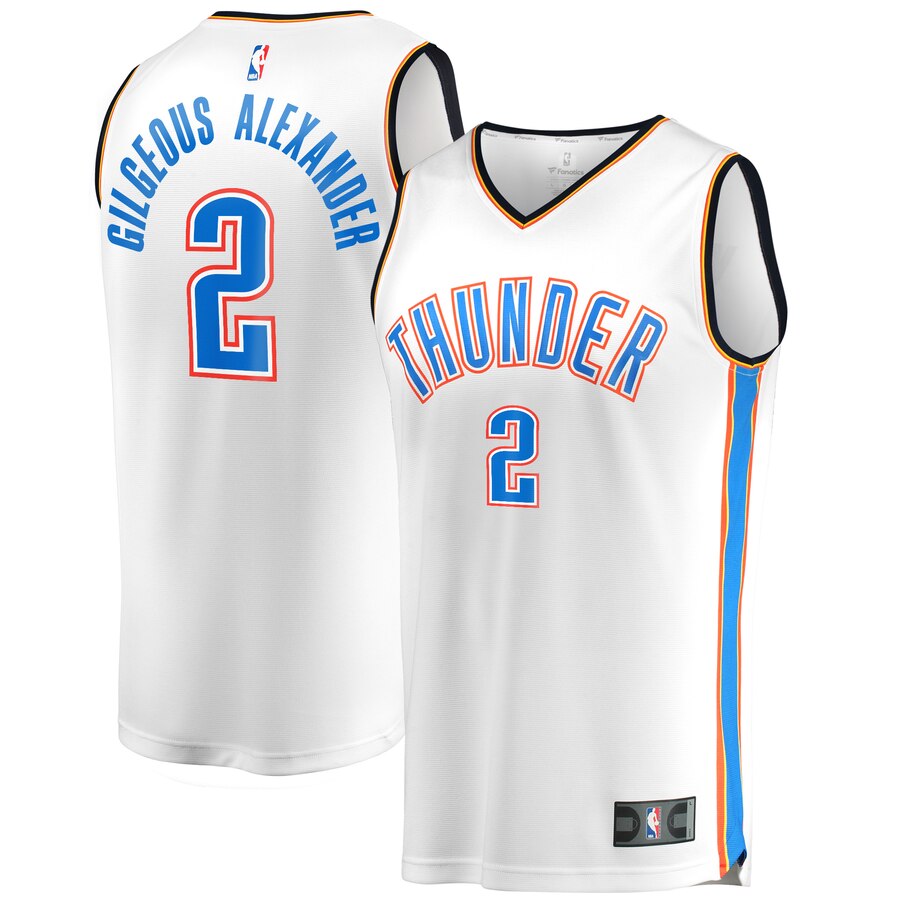 Shai Gilgeous-alexander Oklahoma City Thunder Fanatics Branded Youth Fast Break Player Jersey - Association Edition - White