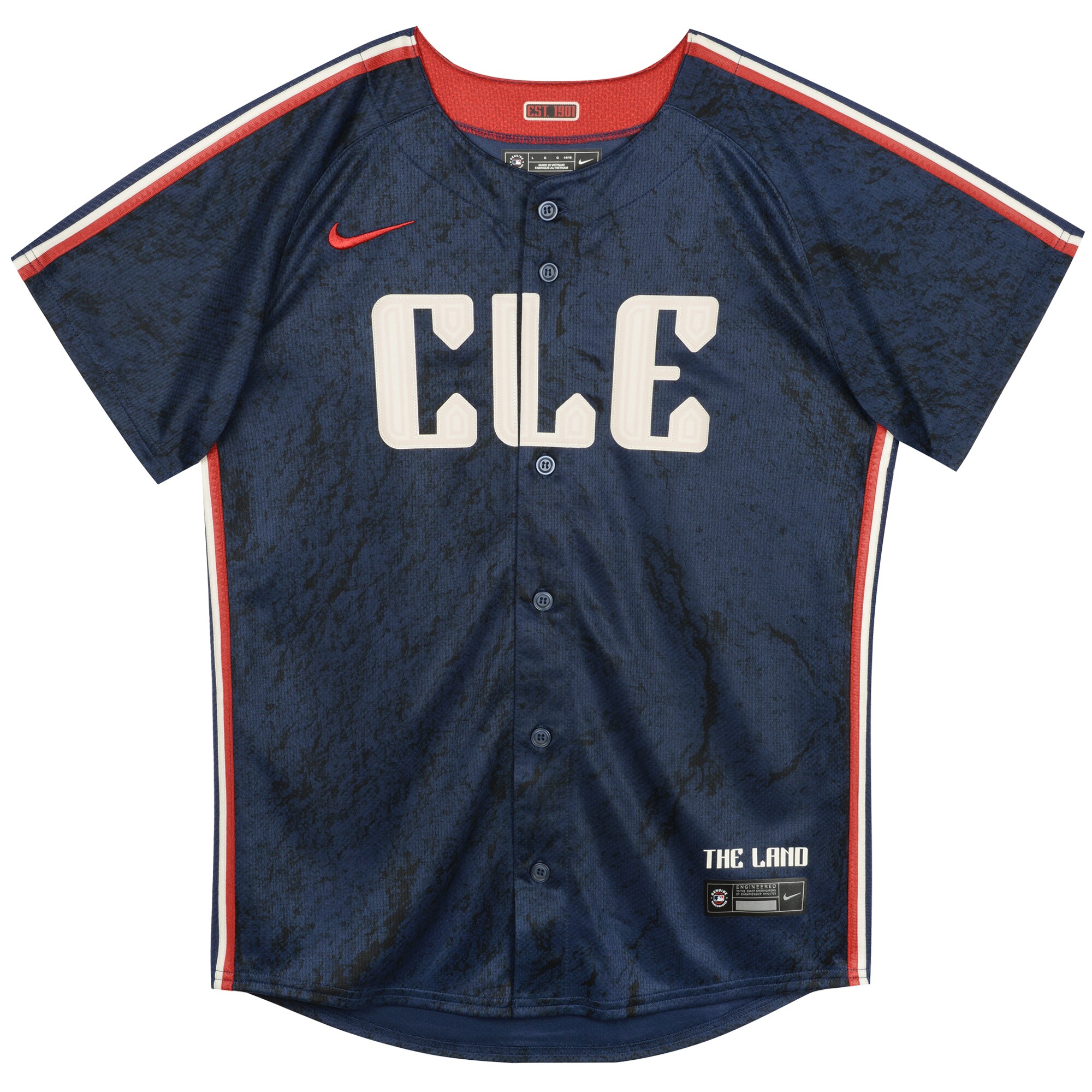 Alternative view of Shane Bieber Cleveland Guardians Preschool 2024 City Connect Limited Jersey - Navy