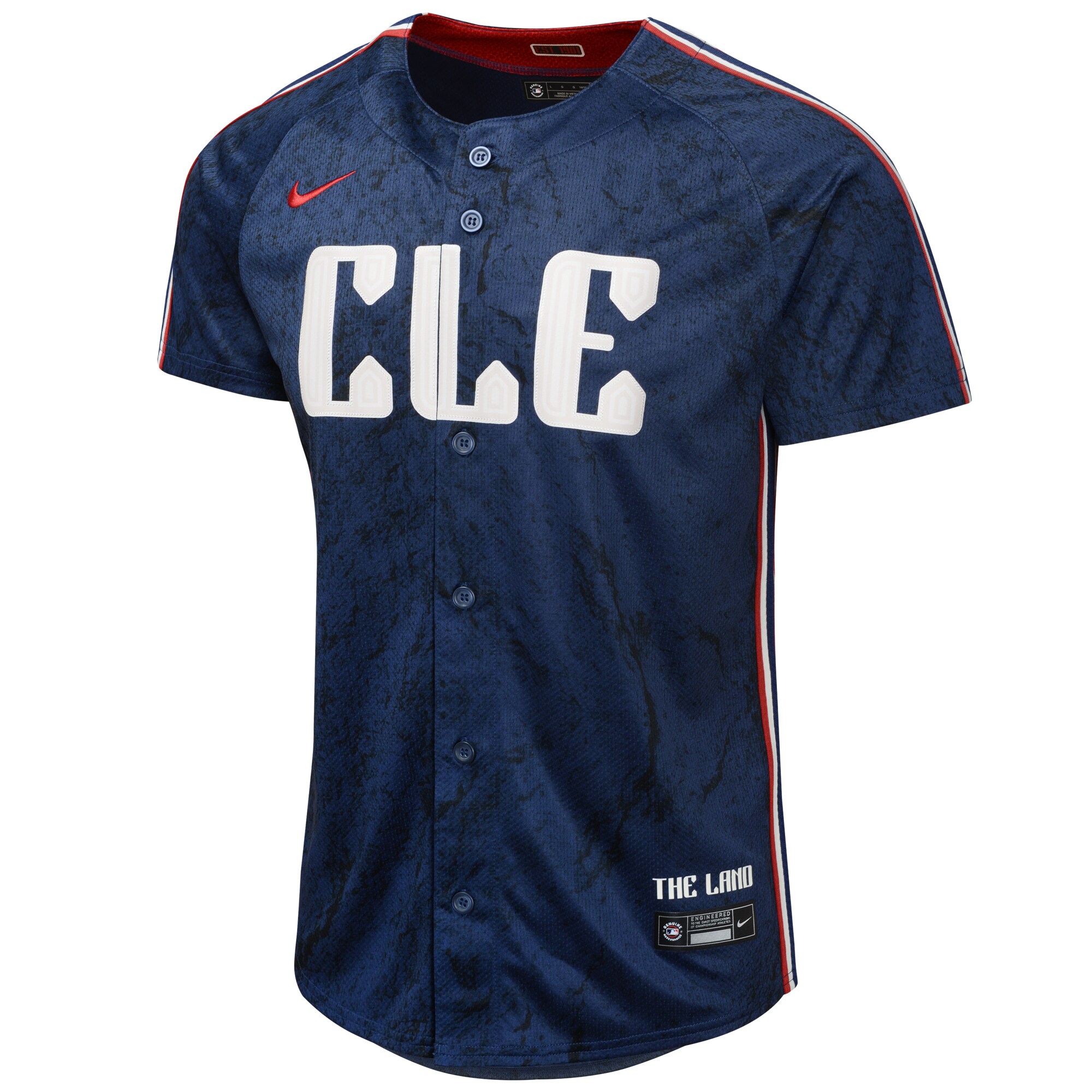Alternative view of Shane Bieber Cleveland Guardians Youth 2024 City Connect Limited Jersey - Navy