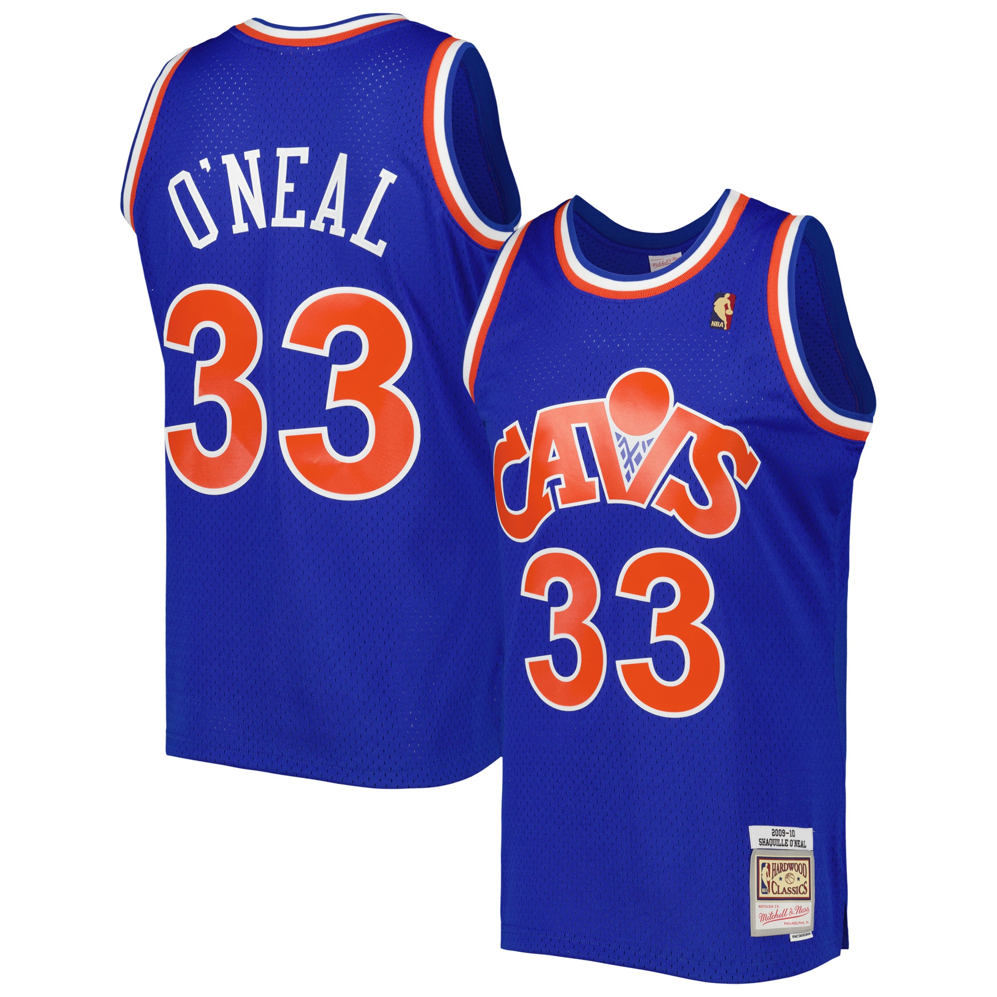 Alternative view of Shaquille O'neal Cleveland Cavaliers Mitchell & Ness Hardwood Classics 2009/10 Jersey - Royal