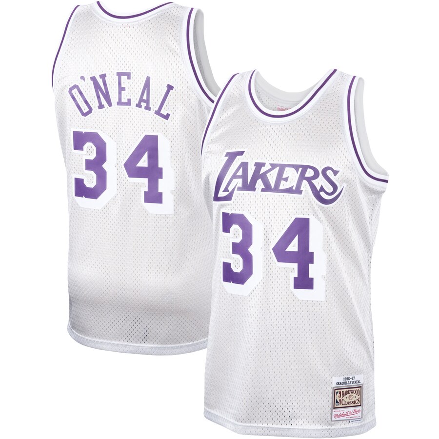 Shaquille O'neal Los Angeles Lakers Mitchell & Ness Hardwood Classics Platinum Swingman Jersey