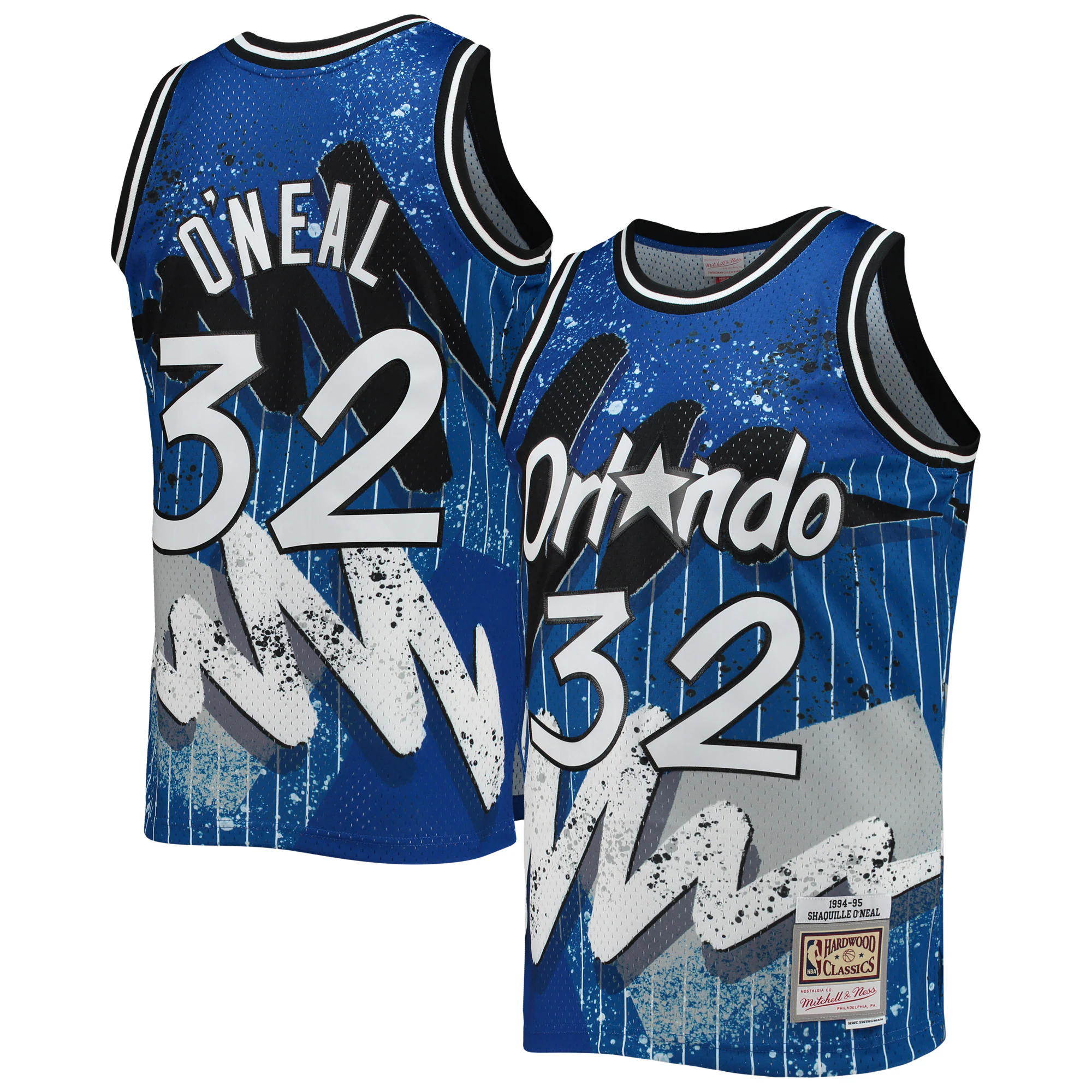 Shaquille O'neal Orlando Magic Mitchell & Ness Hardwood Classics 1994/95 Hyper Hoops Swingman Jersey - Blue