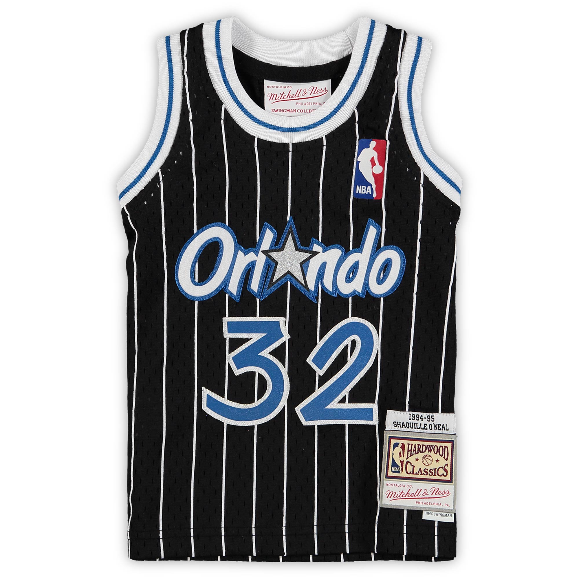 Alternative view of Shaquille O'neal Orlando Magic Mitchell & Ness Infant 1994/95 Hardwood Classics Retired Player Jersey - Black