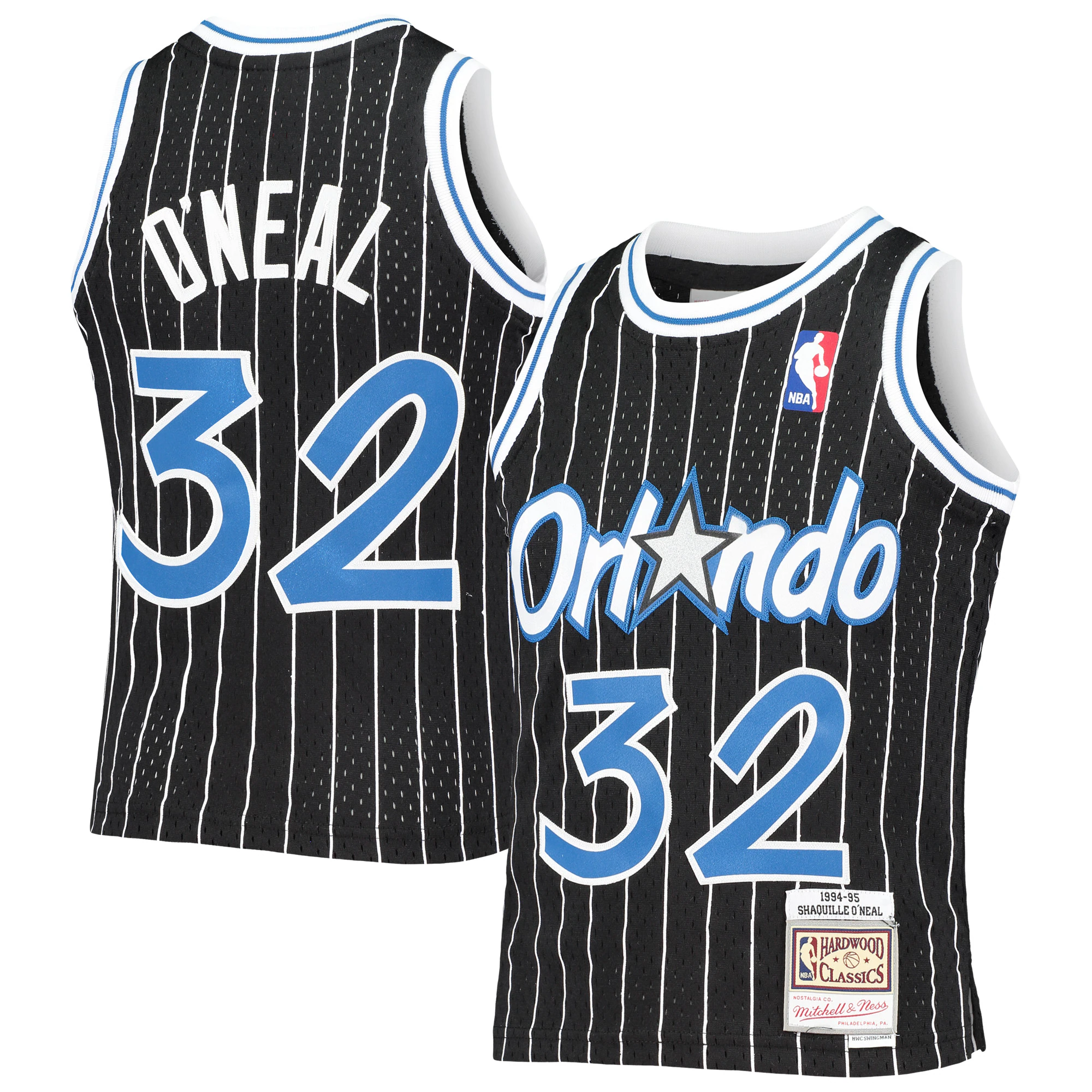 Alternative view of Shaquille O'neal Orlando Magic Mitchell & Ness Preschool Hardwood Classics Throwback Team Jersey - Blue