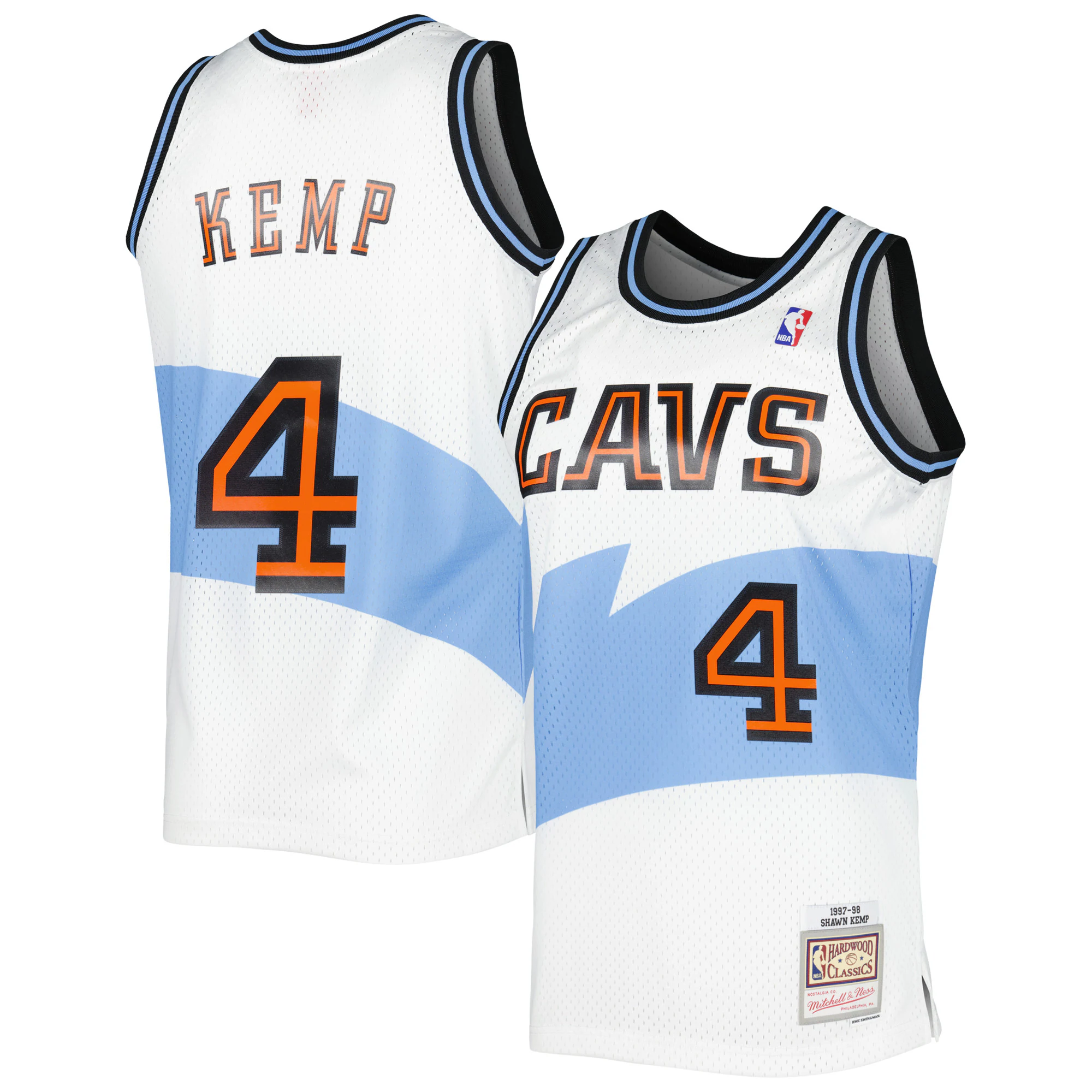 Shawn Kemp Cleveland Cavaliers Mitchell & Ness 1997-98 Hardwood Classics Swingman Jersey - White