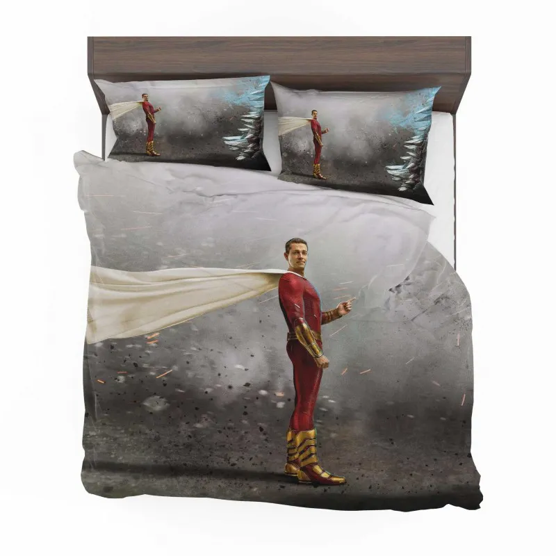 Alternative view of Shazam Fury Of The Gods DC Bedding Set - Custom Bedding Set