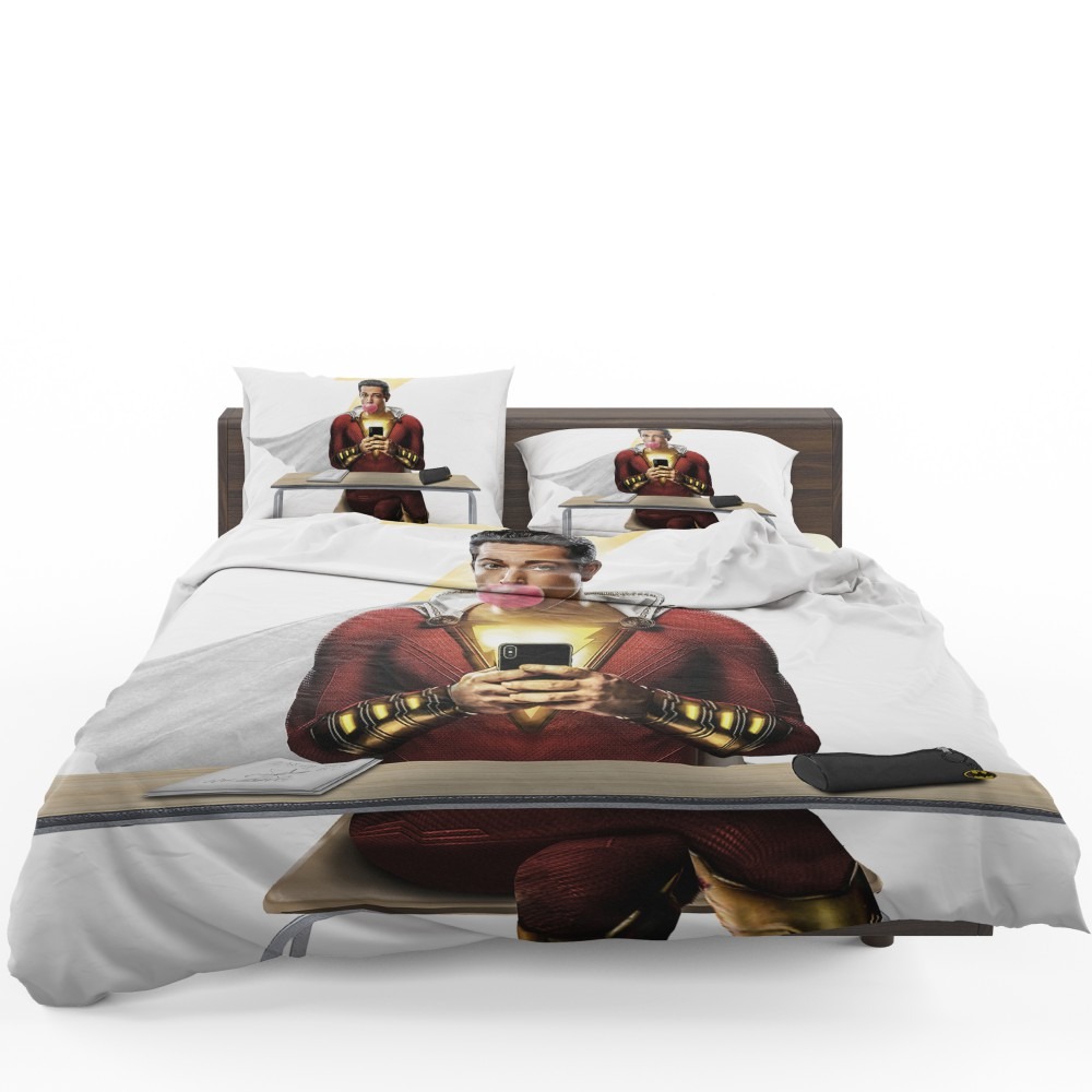 Shazam Movie Zachary Levi DC Bedding Set - Custom Bedding Set