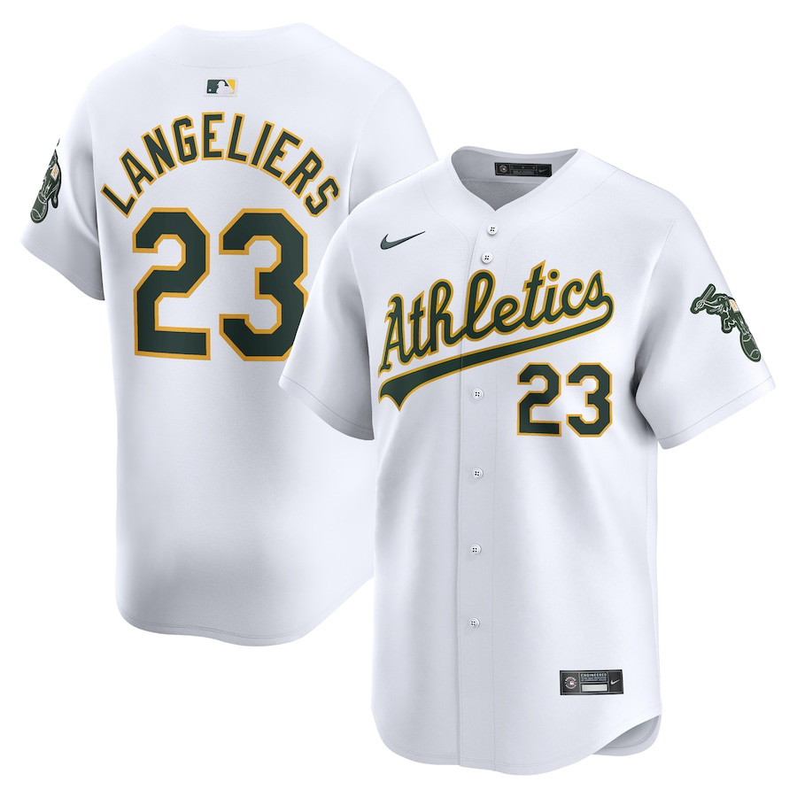 Shea Langeliers 23 Oakland Athletics Home Limited Men Jersey - White 