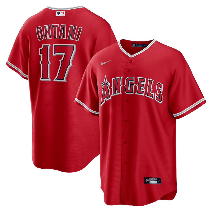 Shohei Ohtani 17 Los Angeles Angels Red Alternate Men Jersey - Red 