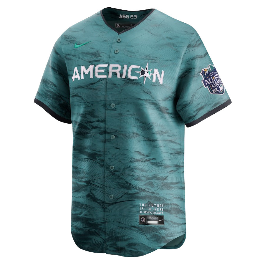 Alternative view of Shohei Ohtani 17 Los Angeles Angels Signed City 2023 All-Star Game Limited Player Men Jersey - Teal 