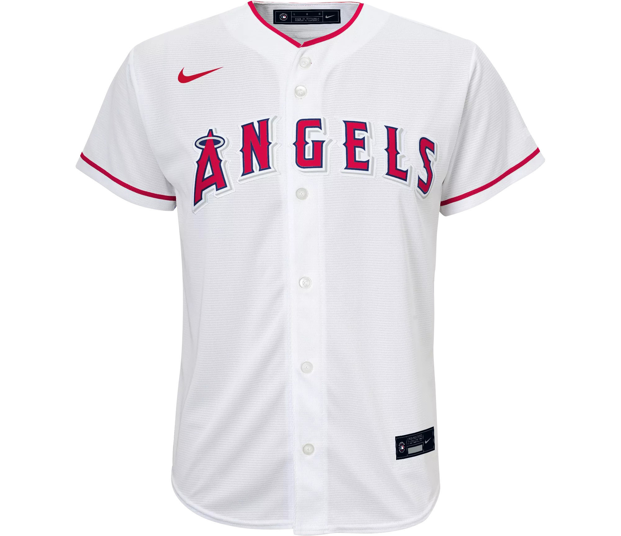 Alternative view of Shohei Ohtani 17 Los Angeles Angels Signed MVP 2023 Home Player YOUTH Jersey - White 
