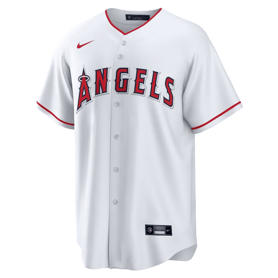 Alternative view of Shohei Ohtani 17 Los Angeles Angels White Home Men Jersey 