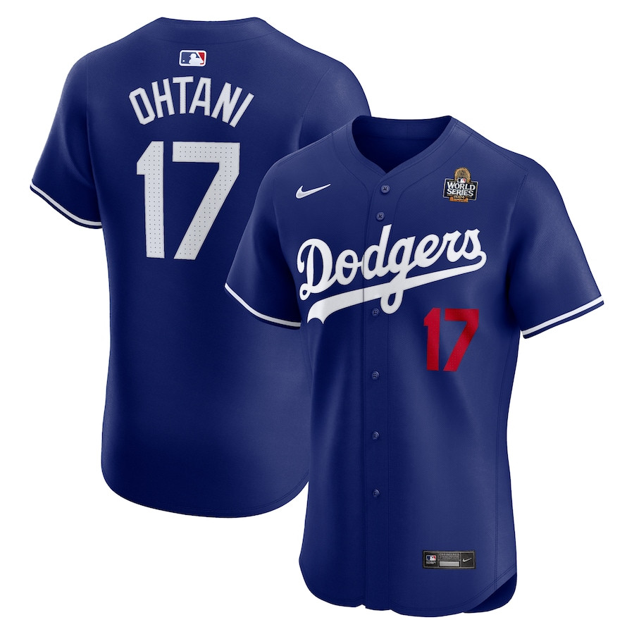 Shohei Ohtani 17 Los Angeles Dodgers 2024 World Series Alternate Elite Player Men Jersey - Royal 