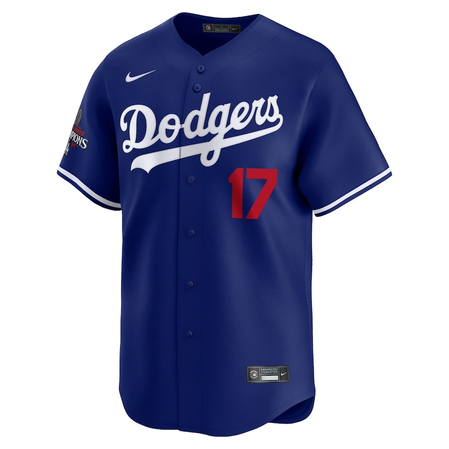 Alternative view of Shohei Ohtani 17 Los Angeles Dodgers 2024 World Series Champions Alternate Limited Player Men Jersey - Royal 