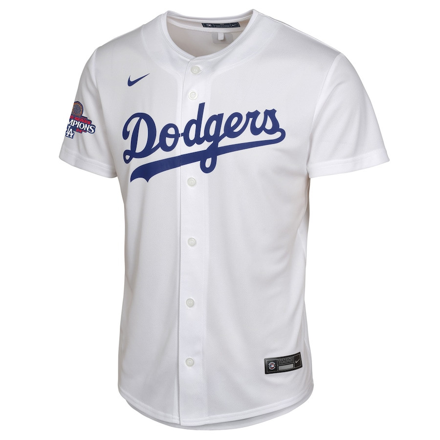 Alternative view of Shohei Ohtani 17 Los Angeles Dodgers 2024 World Series Champions Home Game Player YOUTH Jersey - White 
