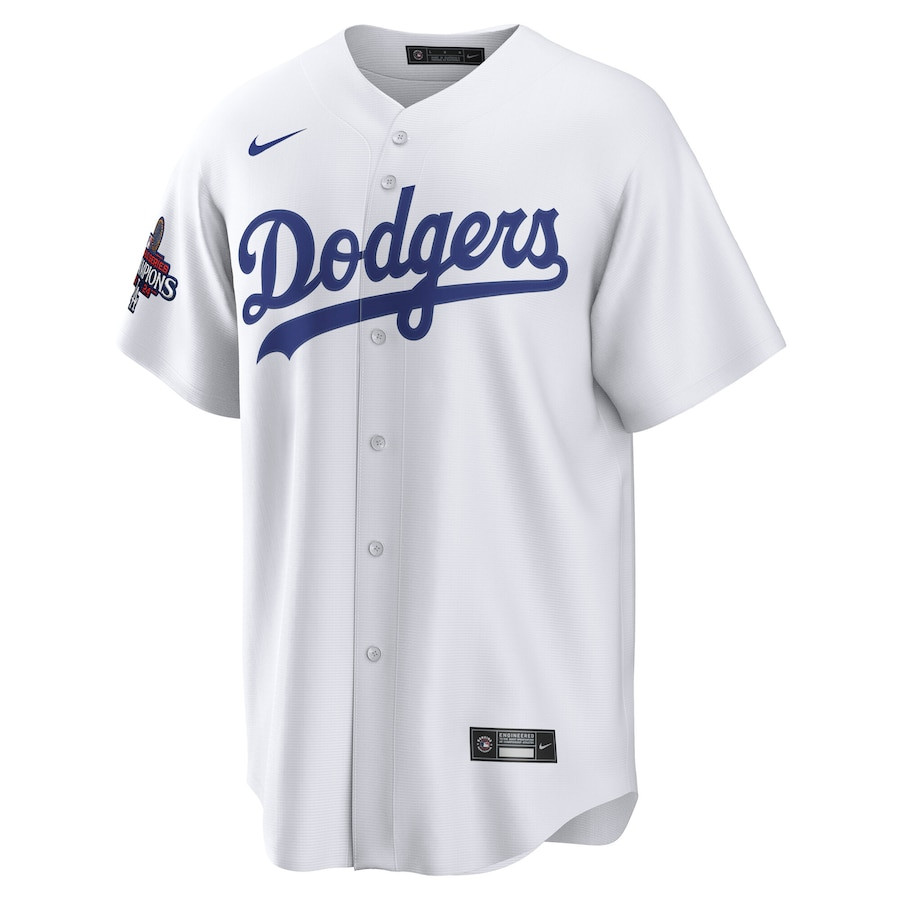 Alternative view of Shohei Ohtani 17 Los Angeles Dodgers 2024 World Series Champions Home Japanese Characters Men Player Jersey - White 