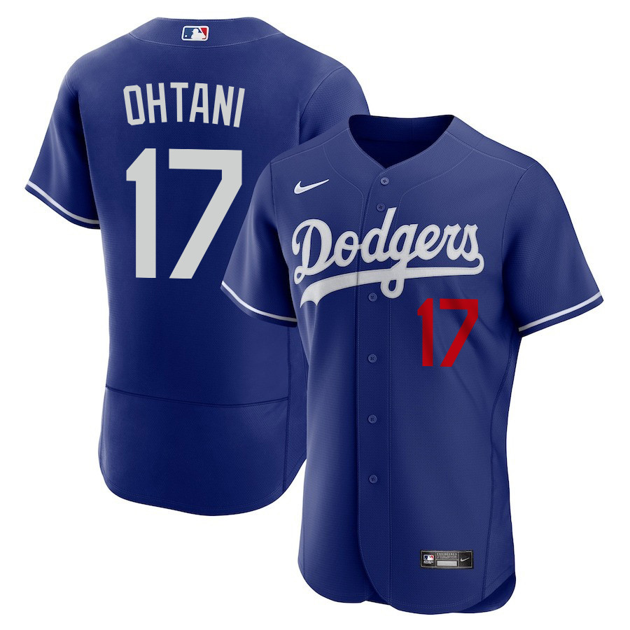Shohei Ohtani 17 Los Angeles Dodgers Alternate ELITE Jersey - Men Royal Jersey 