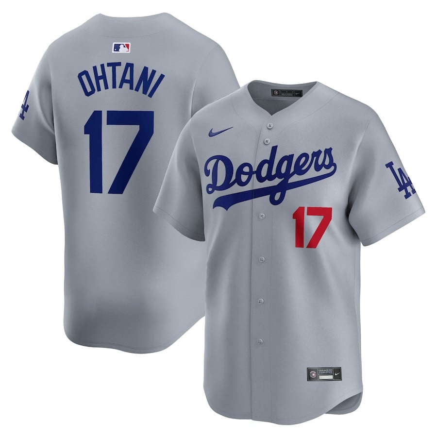 Shohei Ohtani 17 Los Angeles Dodgers Away Limited Men Player Jersey - Gray 