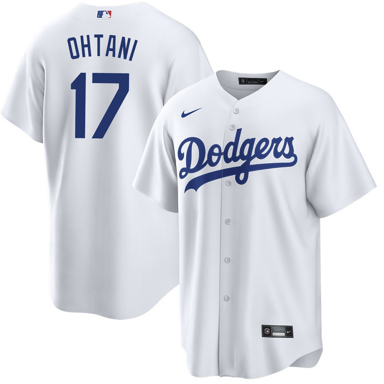 Shohei Ohtani 17 Los Angeles Dodgers Home Jersey - Men White Jersey 