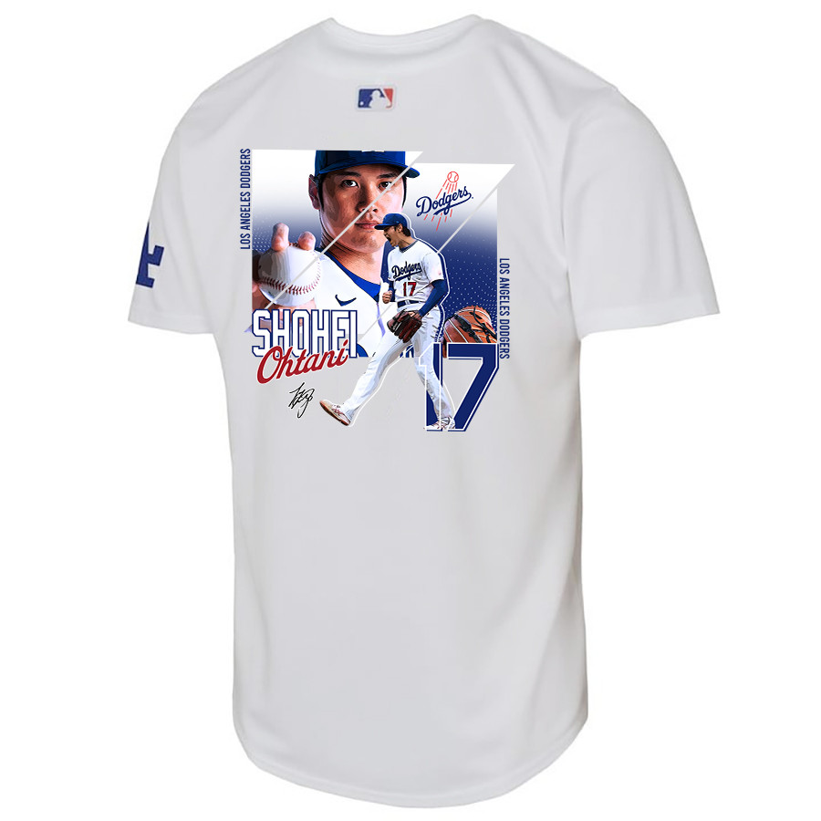 Alternative view of Shohei Ohtani 17 Los Angeles Dodgers Signed Greatest Sho On Earth 2023 Youth Home Jersey - White 