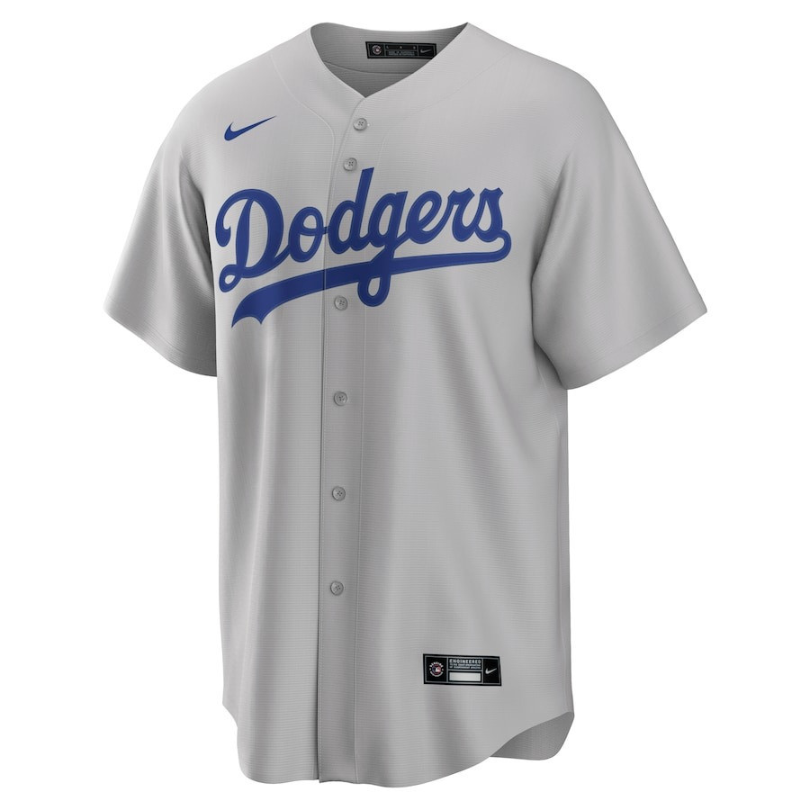 Alternative view of Shohei Ohtani 17 Los Angeles Dodgers Signed Homerun 2023 Road Men Jersey - Gray 