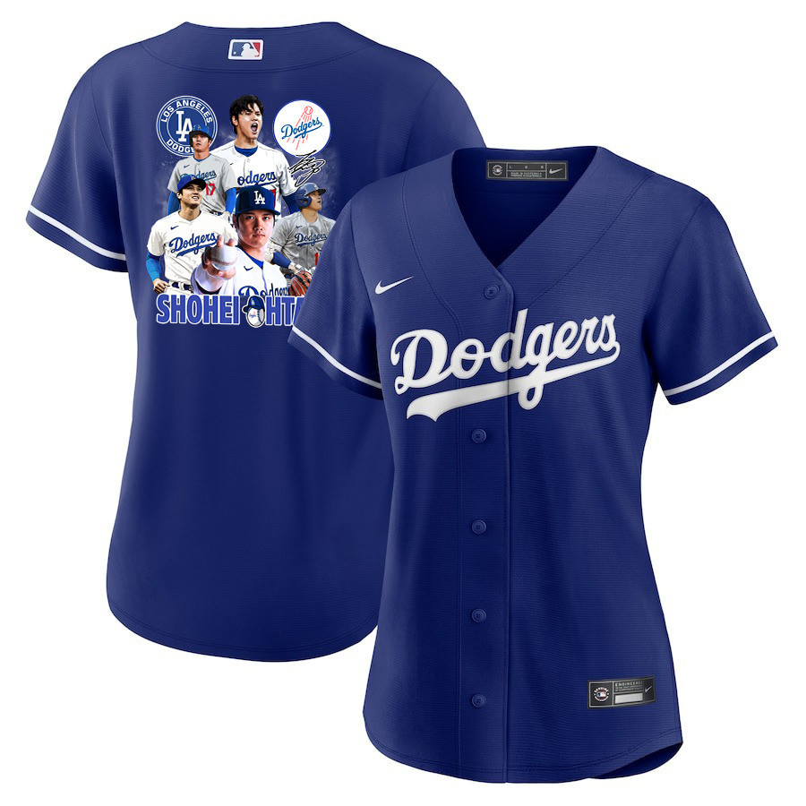 Shohei Ohtani 17 Los Angeles Dodgers Signed Sho King 2023 Alternate Women Jersey - Royal 