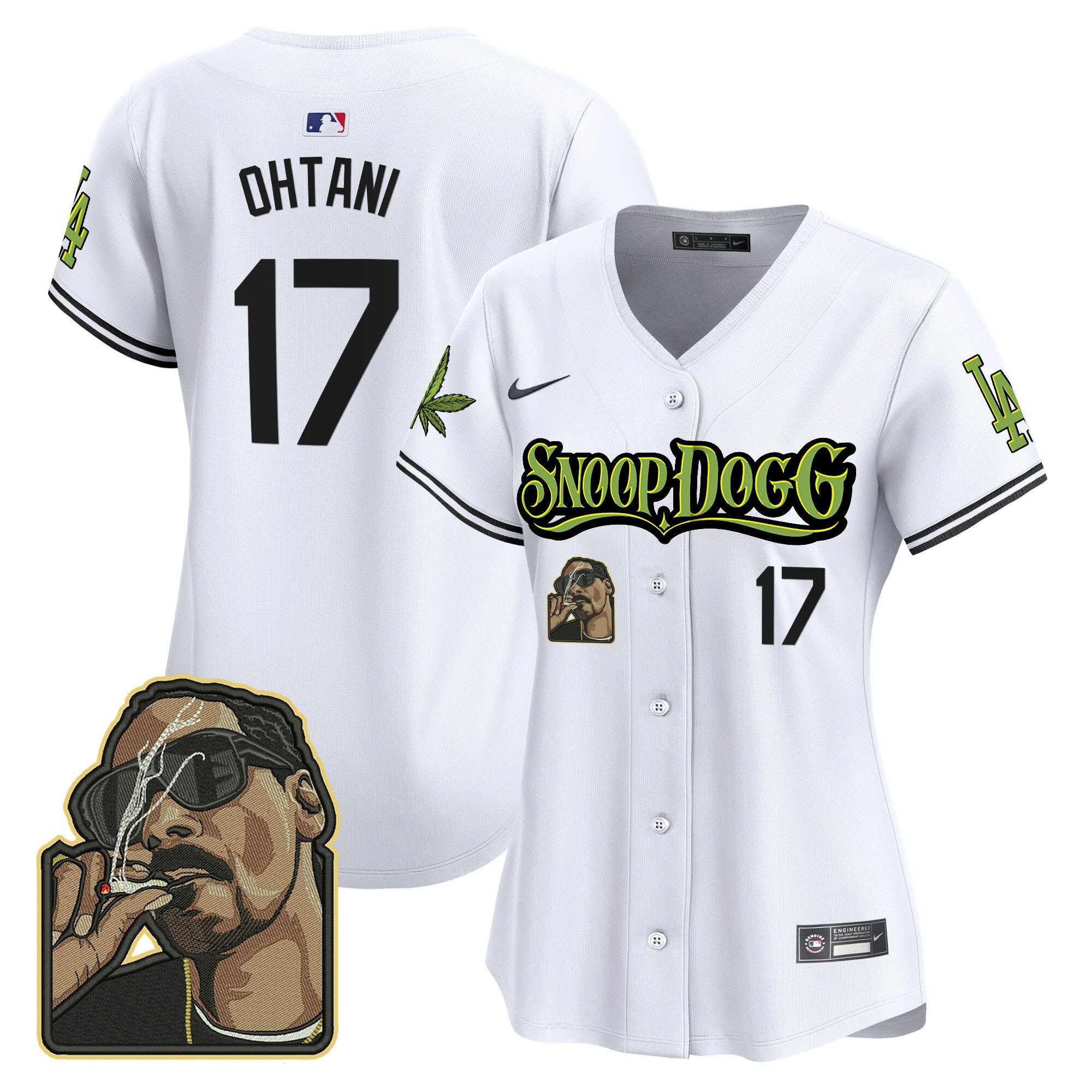 Shohei Ohtani 17 Los Angeles Dodgers Snoop Dogg Women Jersey - White 