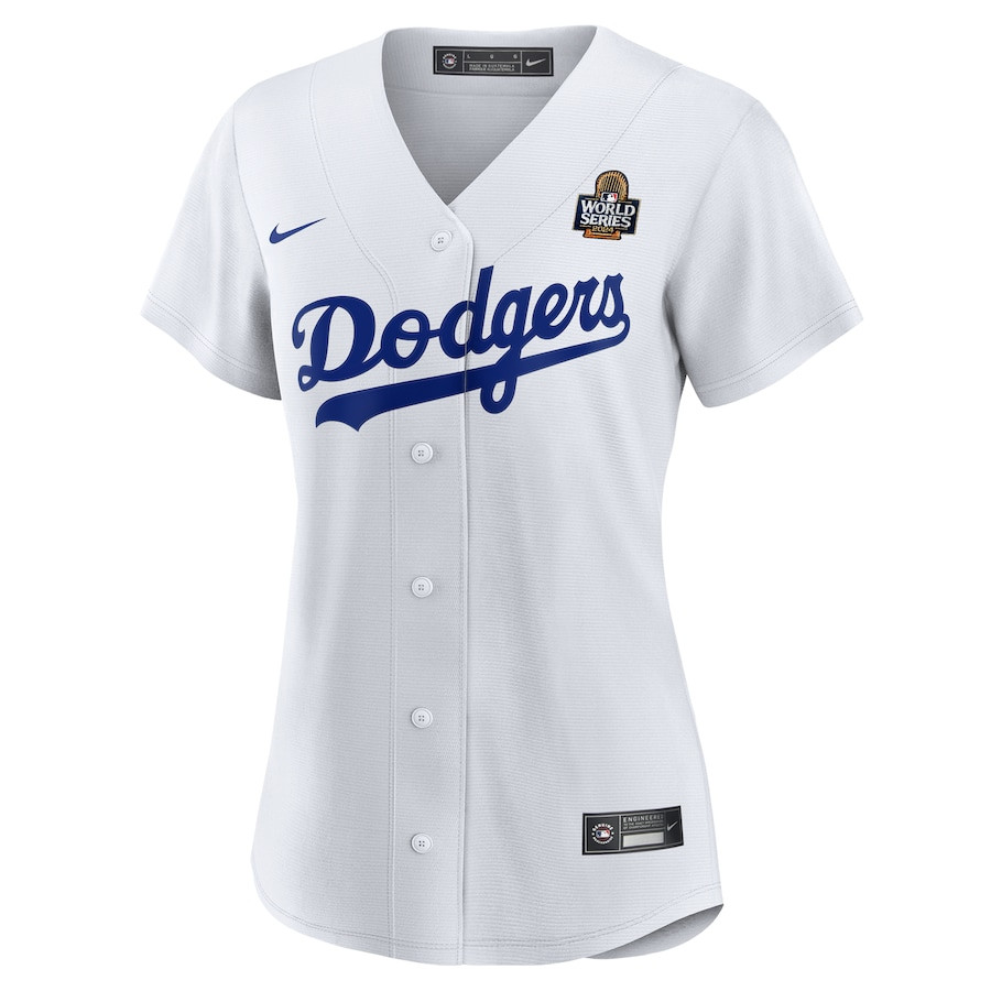 Alternative view of Shohei Ohtani 17 Los Angeles Dodgers Women's 2024 World Series Home Jersey - White 