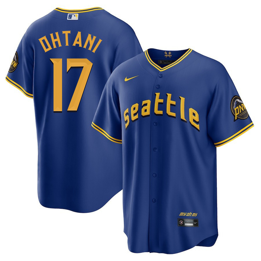 Shohei Ohtani 17 Seattle Mariners 2023 City Connect Game Jersey - Royal 