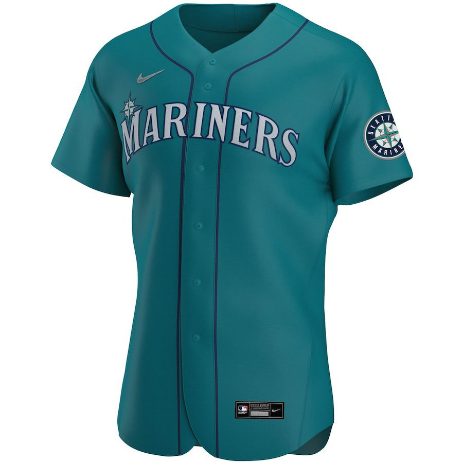 Alternative view of Shohei Ohtani 17 Seattle Mariners Men Alternate Elite Jersey - Aqua 