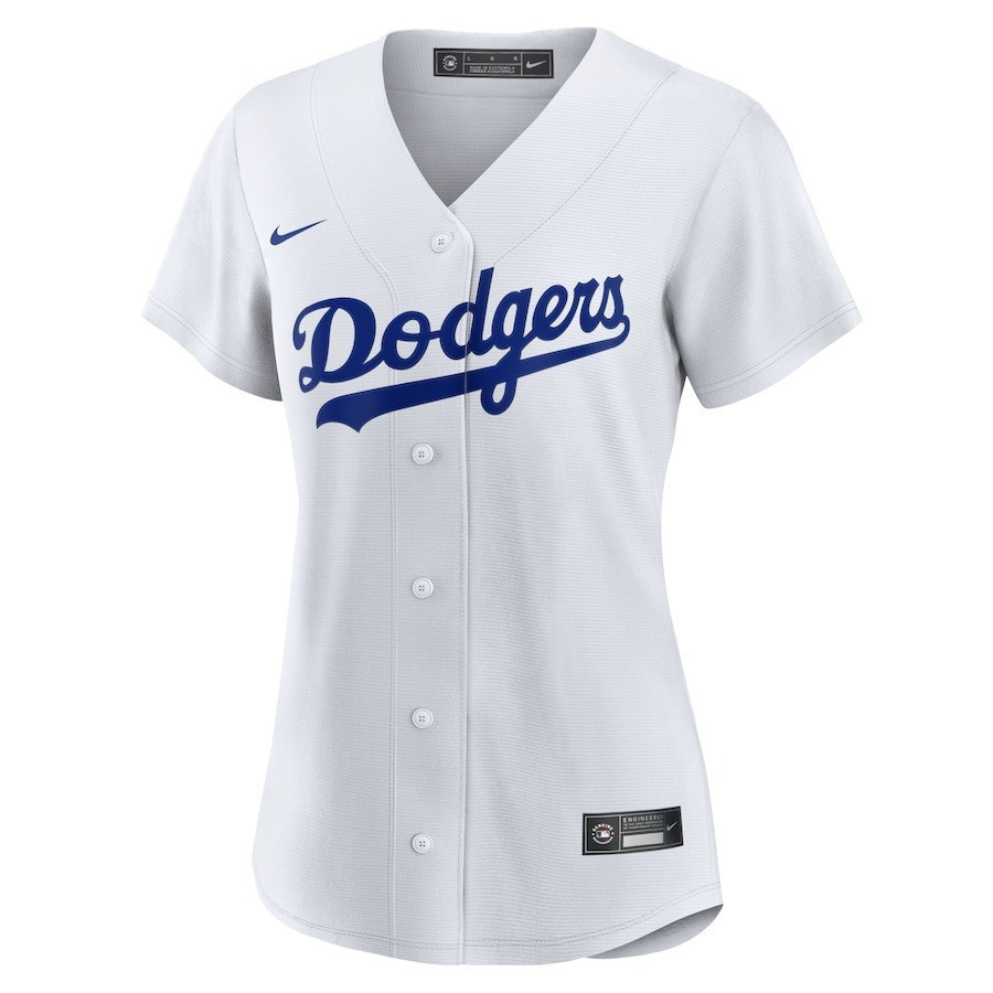 Alternative view of Shohei Ohtani 17 Signed Los Angeles Dodgers Home Jersey - Women White Jersey 
