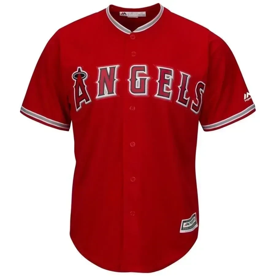 Alternative view of Shohei Ohtani Los Angeles Angels Alternate Official Player Jersey - Scarlet 