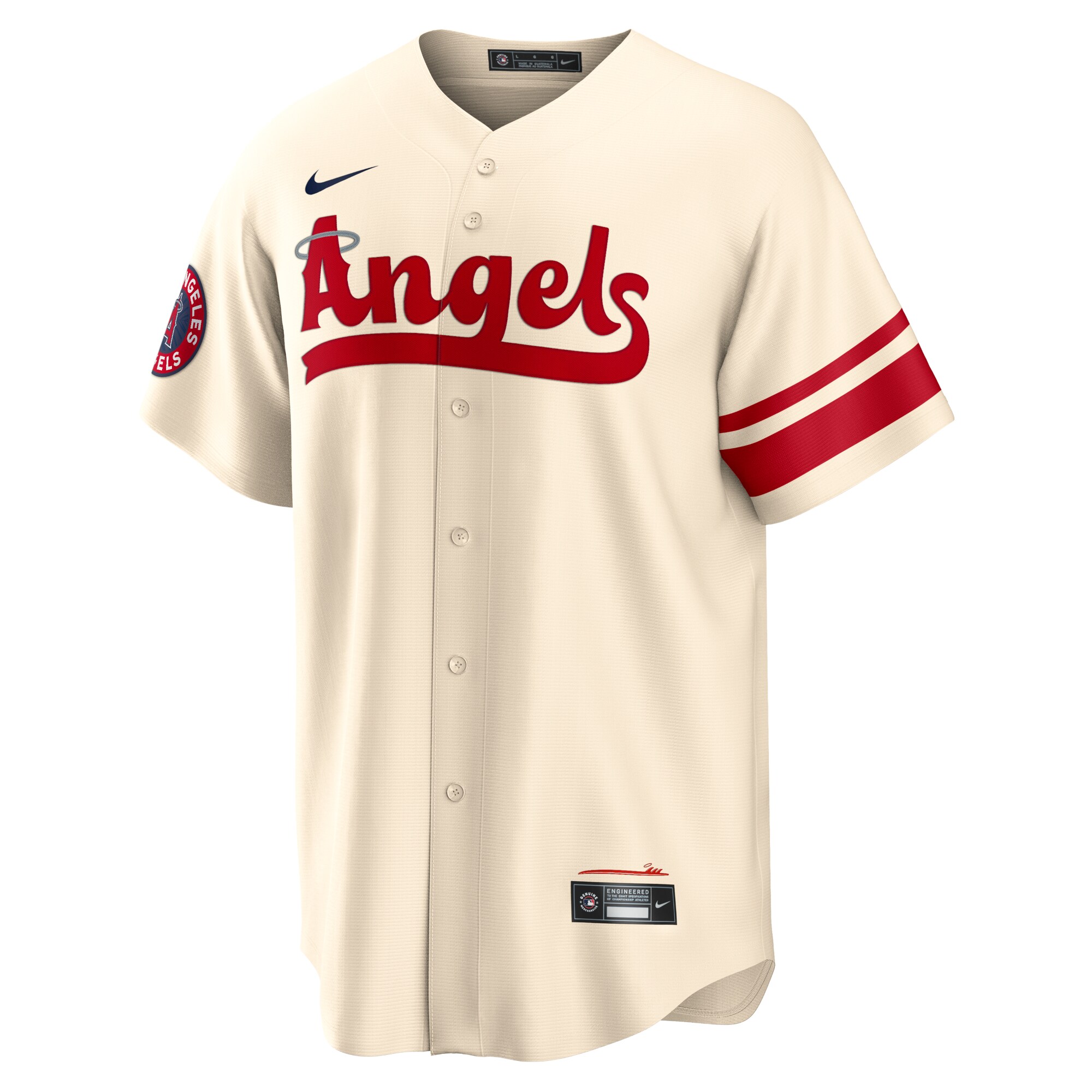 Alternative view of Shohei Ohtani Los Angeles Angels City Connect Replica Player Jersey - Cream