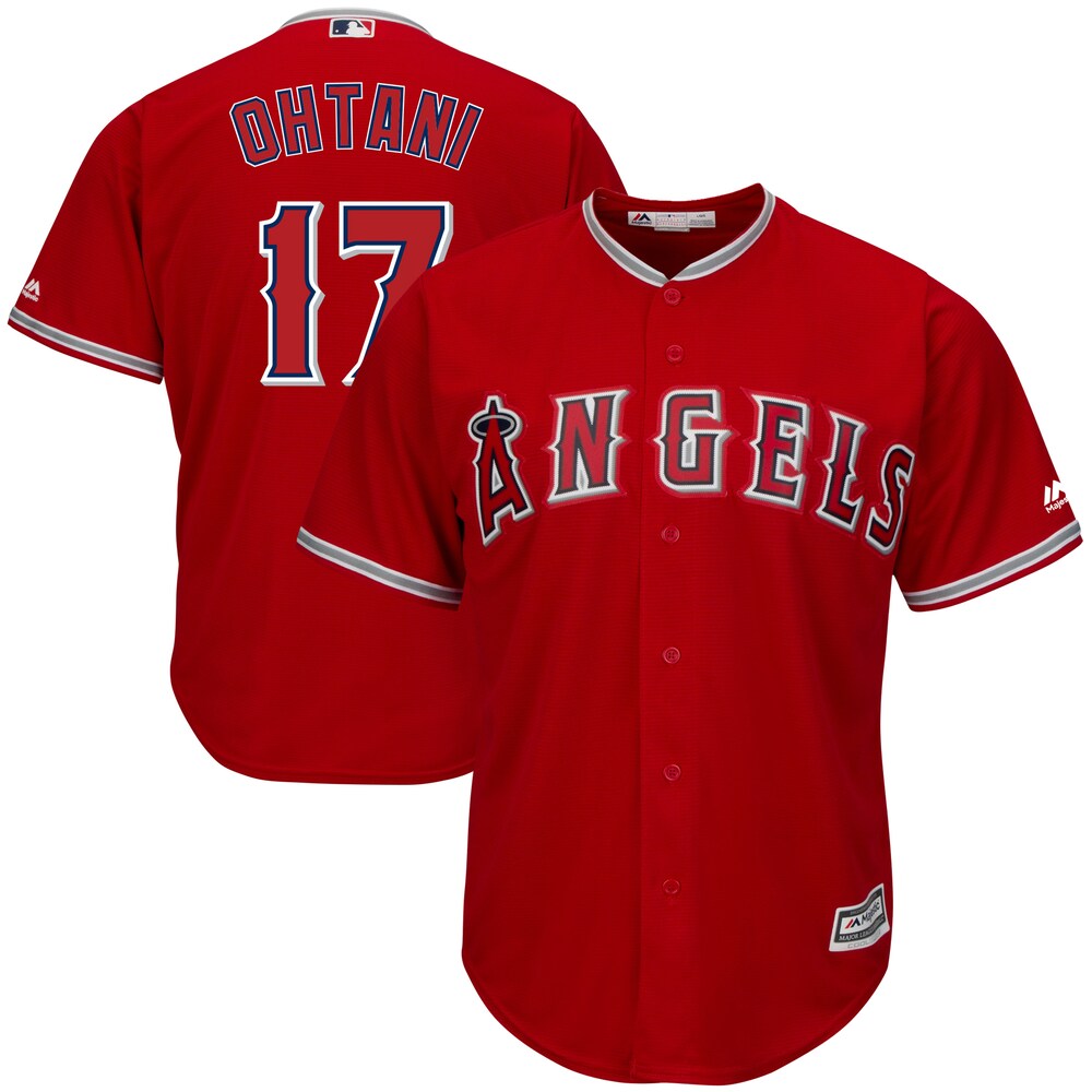 Shohei Ohtani Los Angeles Angels Majestic Alternate Official Cool Base Player Jersey - Scarlet